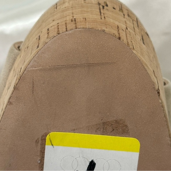 Veronica Beard Lucille Heels Suede Platform Cork Heel Sandals Tan Size 11 New - Picture 15 of 15